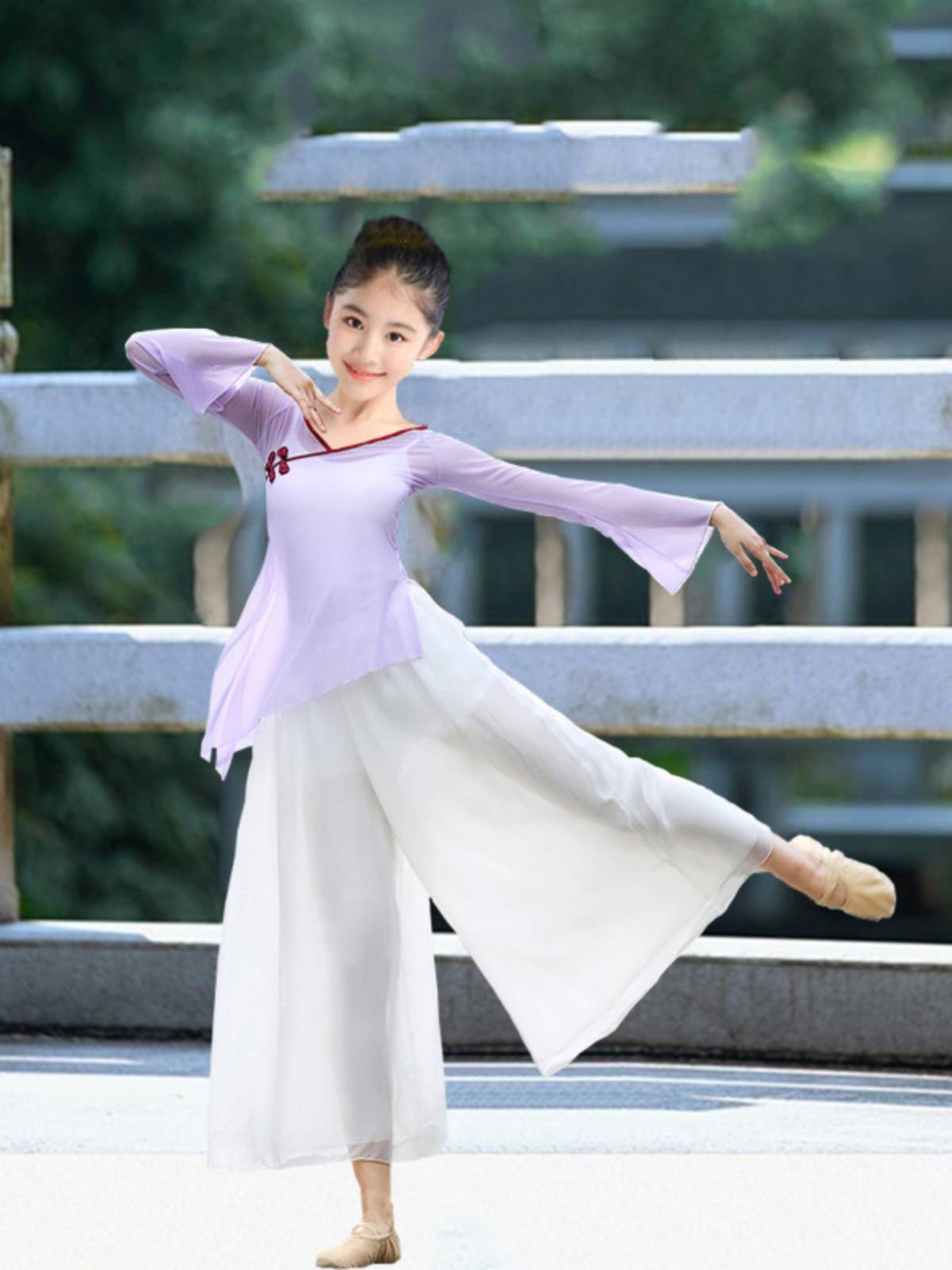 Classical dance exercise uniforms, elegant performances, suits Chinese dance ethnic dance test level body rhyme dance gauze clothes