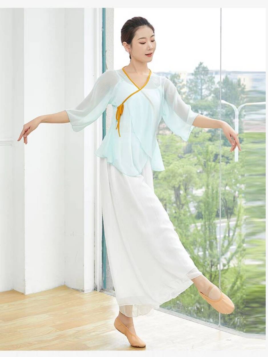Classical dance clothing female adult -shaped body practice clothes, elegant shirt, rhyme yae, modern dance national dance performance
