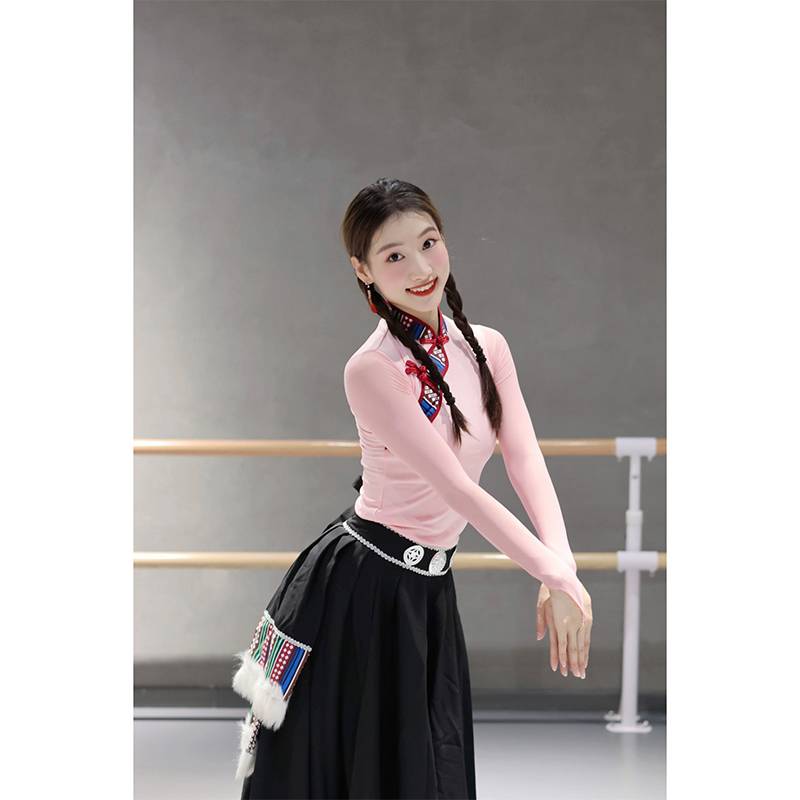 2024 New Tibetan Dance Performance Clothing Female Student Art Test Dress National Stage Performance Daping Skirt