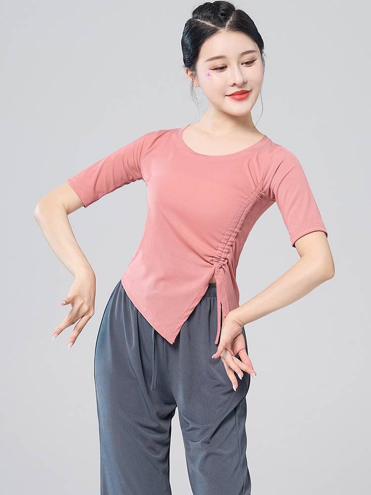 Modern dance exercise clothes top female 2024 new classical dance clothing Chinese national dance training drawing top