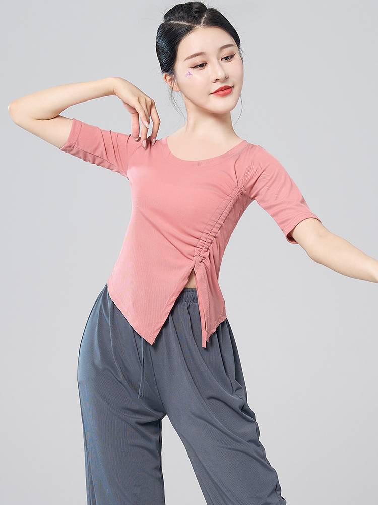 Modern dance exercise clothes top female 2024 new classical dance clothing Chinese national dance training drawing top