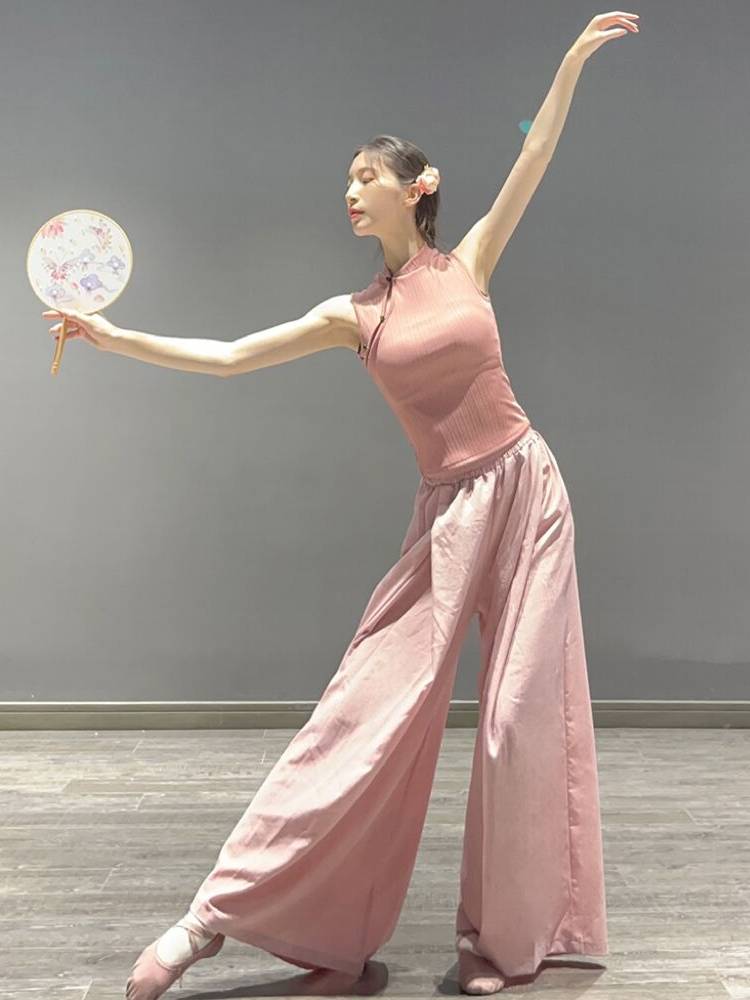 Classical dance wide -leg pants loose, thin, elegant practice pants, pants, modern dance pants, national dance Chinese dance pants