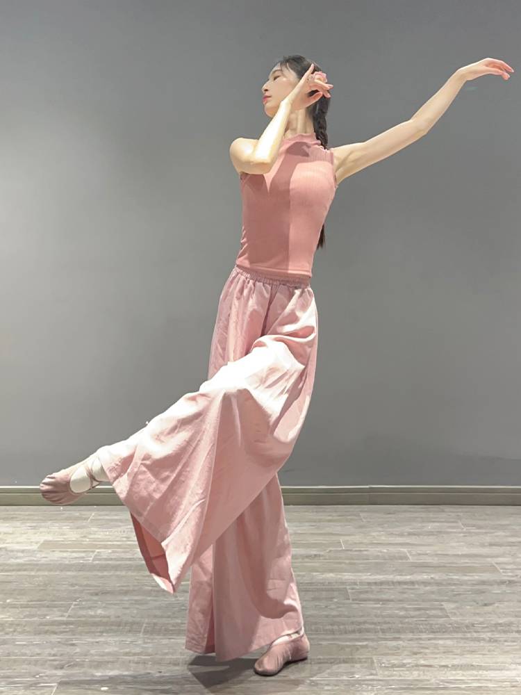 Classical dance wide -leg pants loose, thin, elegant practice pants, pants, modern dance pants, national dance Chinese dance pants
