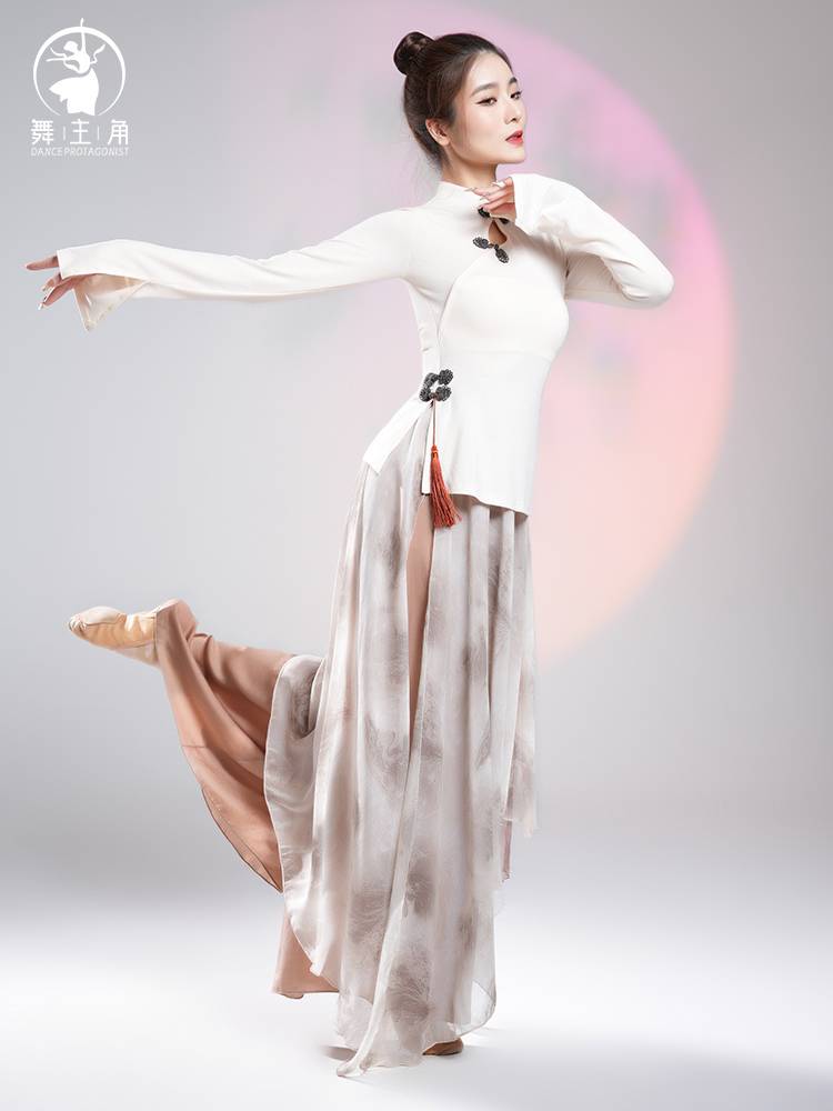 Dance main corner modern dance exercise pants female loose and elegant practice Chinese dance classical dance dance clothing performance clothing