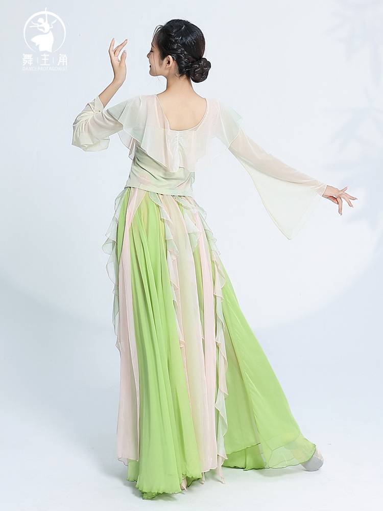Dance protagonist Classical dance dance clothing top, elegant female Han Tang yaner practice clothes Chinese style national performance clothing