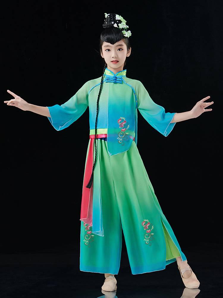 White Chan Tea Performance Services Children's Classical Detective Qingshui River Tea Fragrant Pruder Stool Fishing Dreams Yuyang Dance Clothing