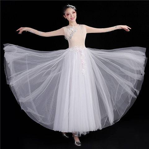 New classical folk ethnic dance lotus award Mongolian Mongolian Er Ghana River same performance suit elegant dance skirt