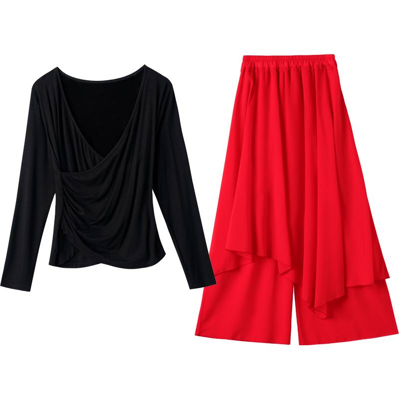 Plaza dance set, elegant long skirt dance dance service Modal leisure fashion performance service classical national costume women