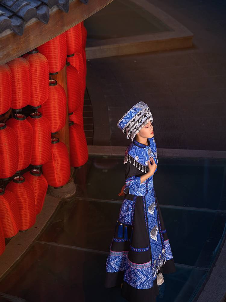 New Guangxi Zhuang clothing female adult minority clothing Yao Zhuang Zhuang clothes Miao people dance performance clothing