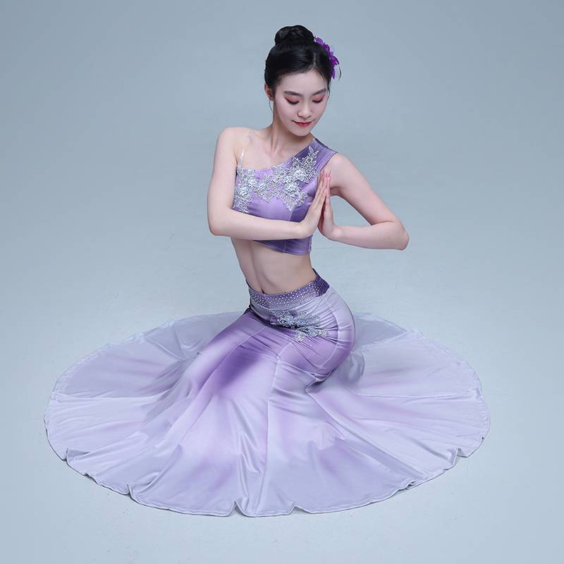 Dai dance performance service female art test fishtail dance skirt practice service West Shuangshanna national peacock dance performance clothing