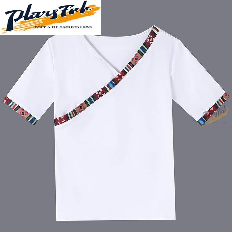 tibetan dance costumes, v-collar plaza, milk wiring and wiring, national stage costumes