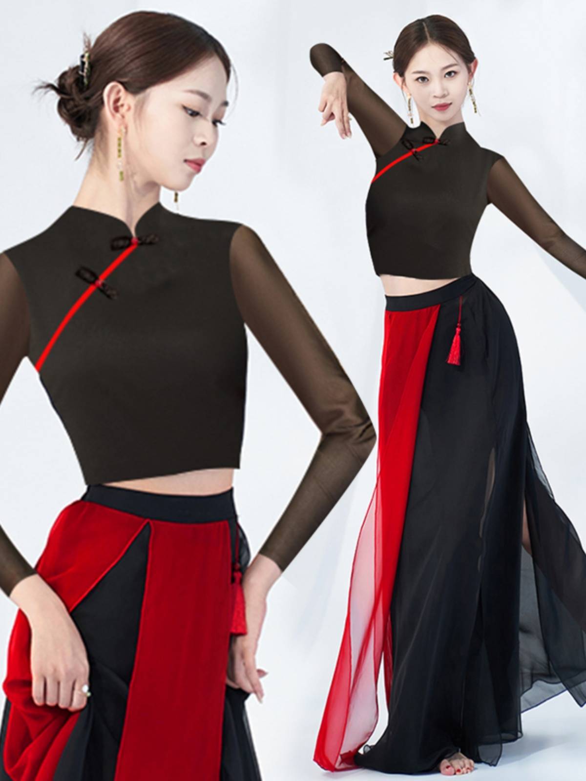 Spring and summer new classical dance adult dance service Chinese style modern national jazz dance black practice service performance service