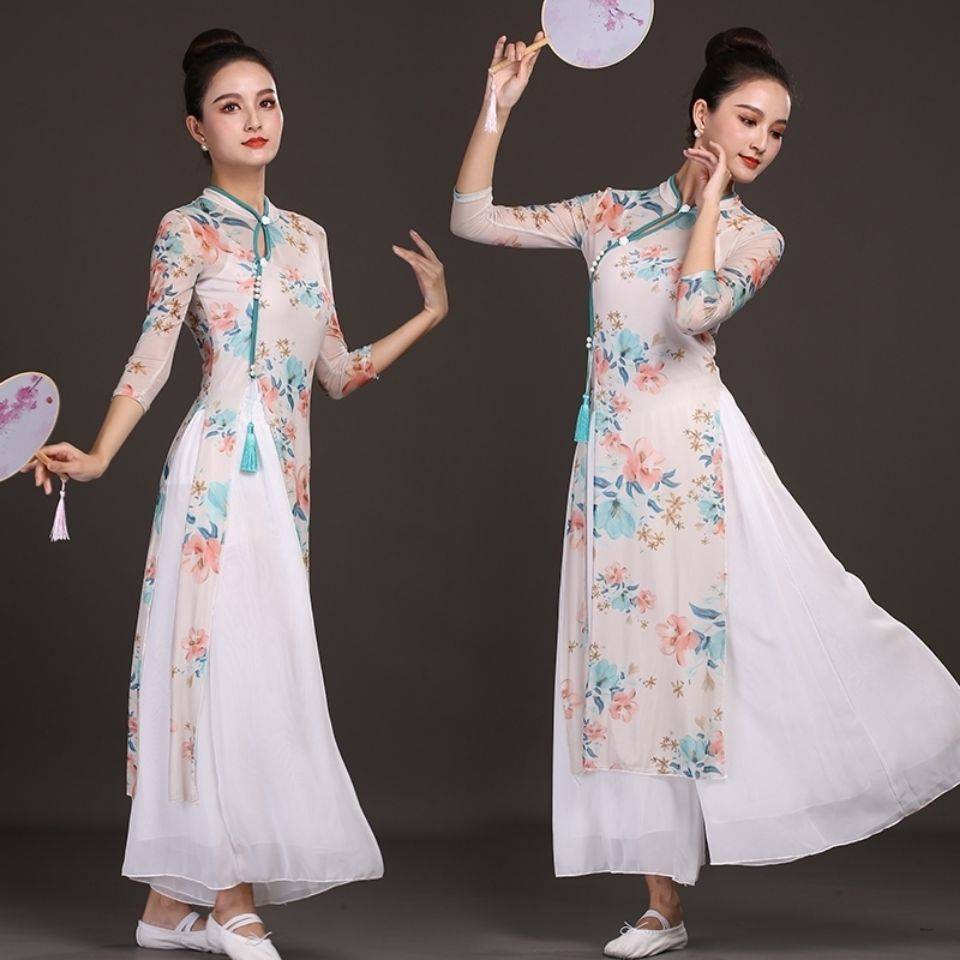 Classical dance service female elegant gauze Chinese dance exercise national dance body dance body rhyme top fairy style and ancient style performance service