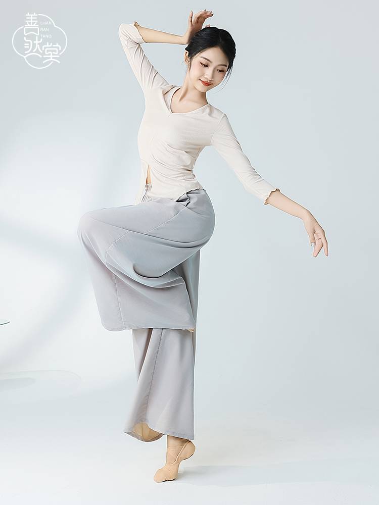 Shan Rantang's new modern dance, elegant and loose practice clothes summer Chinese dance nation dance body rhyme dance girl