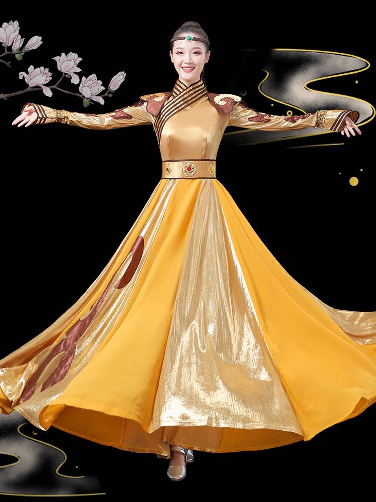 Mongol costume dancer, modern-day adult dancer, ethnic minority stage examiner