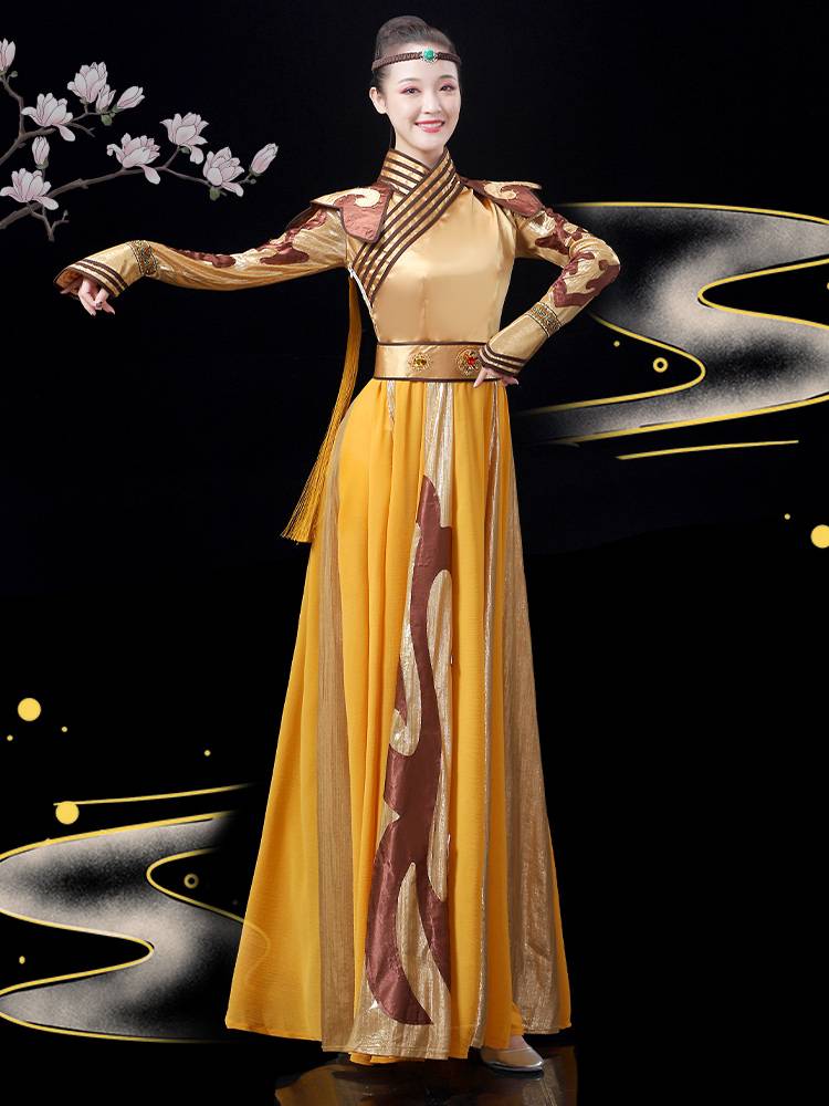 Mongol costume dancer, modern-day adult dancer, ethnic minority stage examiner