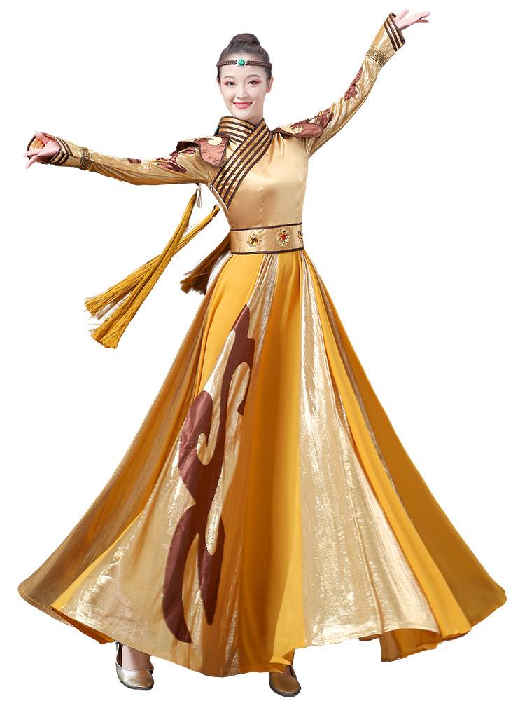 Mongol costume dancer, modern-day adult dancer, ethnic minority stage examiner