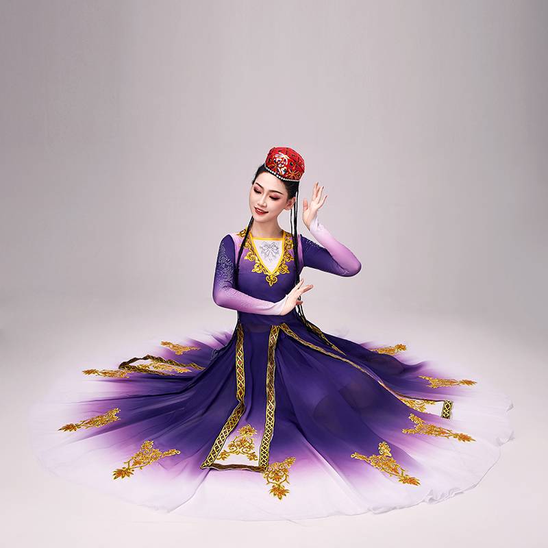 Xinjiang Minority Performance Dance Dance Skirt Xinjiang Uyghur Practice Examination Performance National Clothing