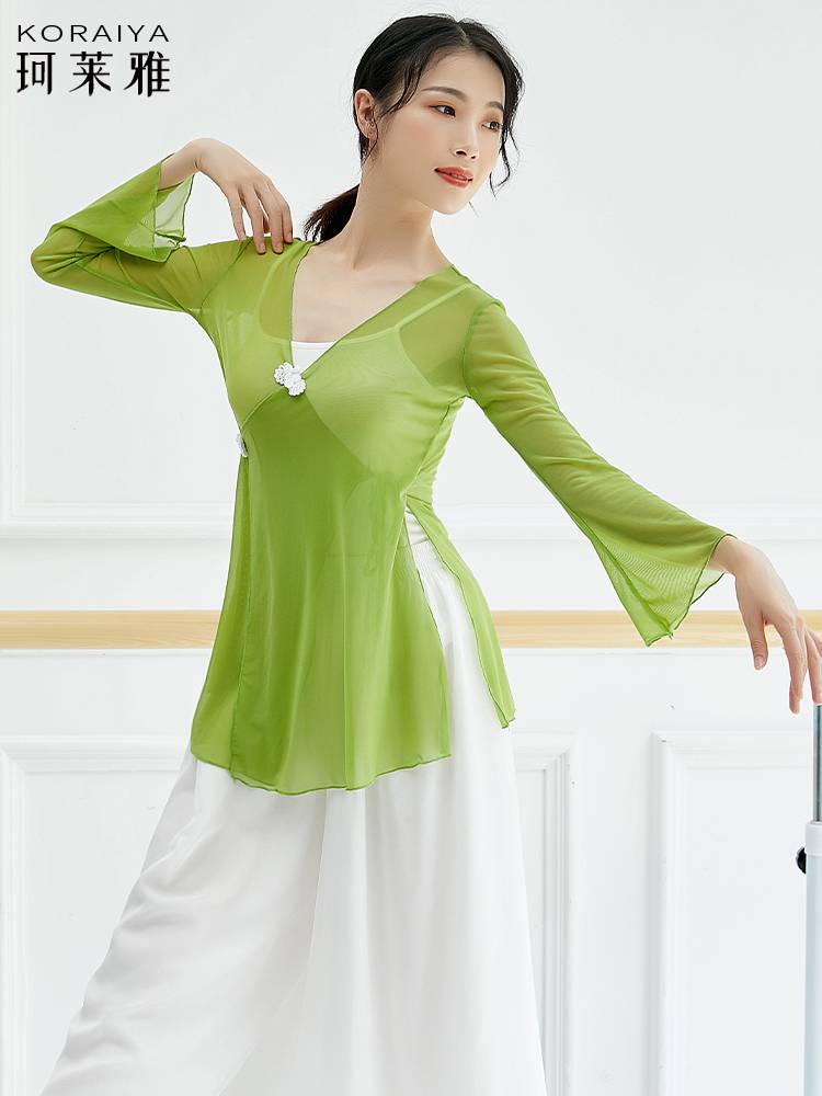 Classical dance clothing women's rhyme net gauze clothes flowing Chinese style national dance show adult practice service summer