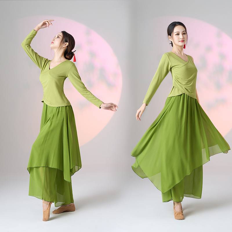 Classical dance suit set elegant national dance exercises performance stage service square dance show show Modal art test