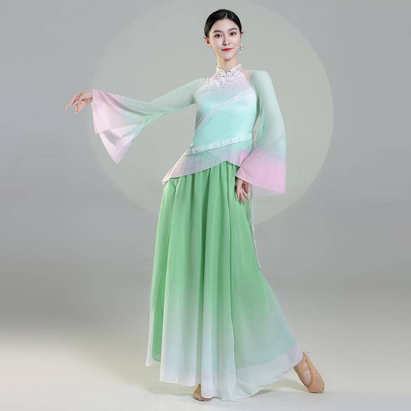 Classical dance watch performance clothing elegant practice service Chinese dance show national dance fan