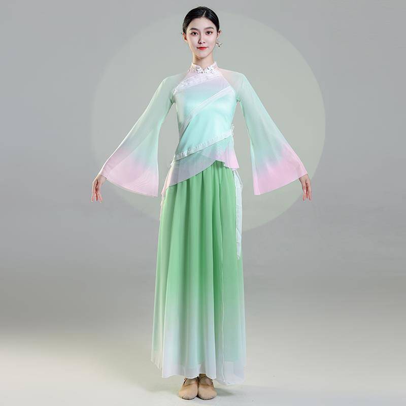 Classical dance watch performance clothing elegant practice service Chinese dance show national dance fan