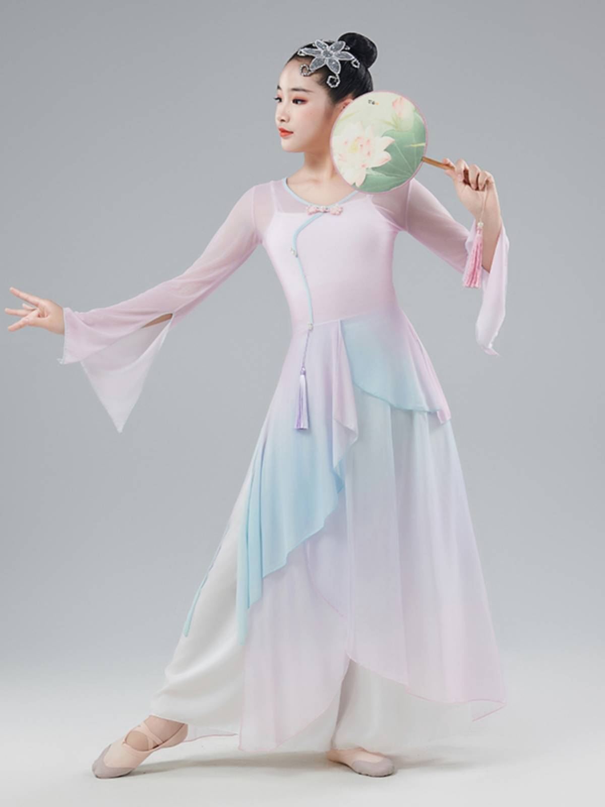 Children's classical dance clothes gauze elegant dance service girl national practice service Chinese style dance body rhyme performance service
