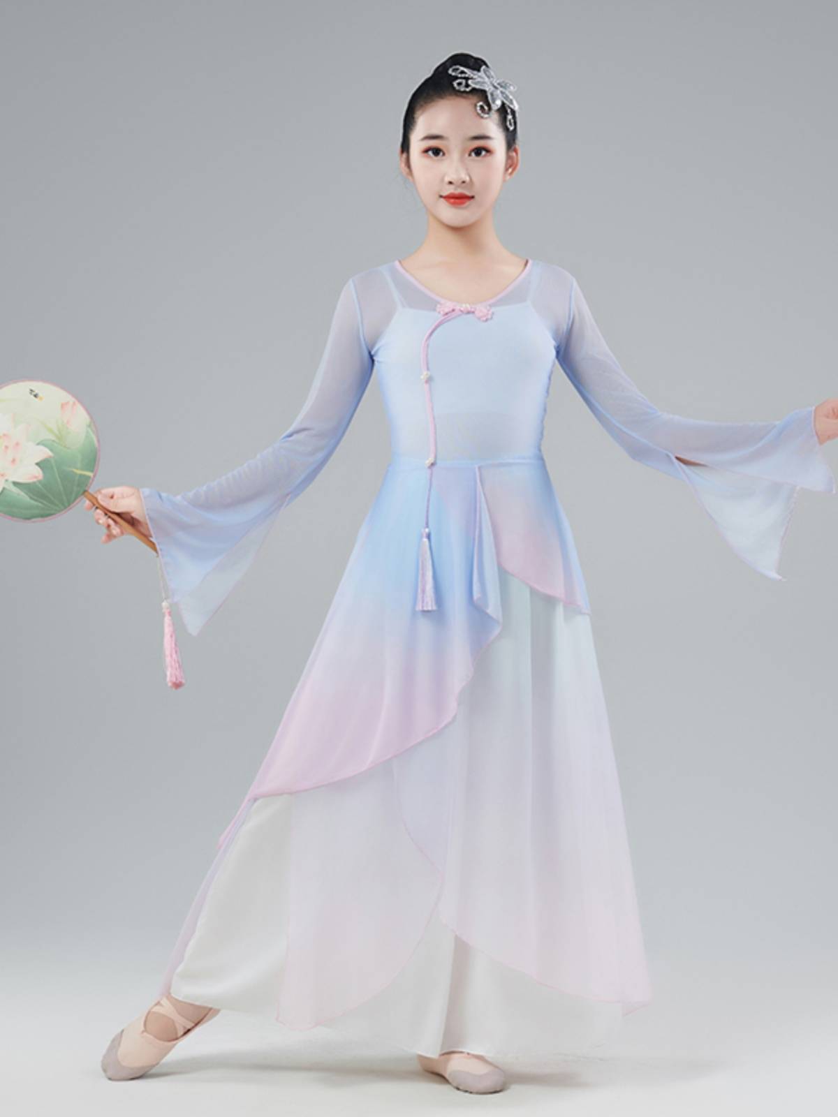 Children's classical dance clothes gauze elegant dance service girl national practice service Chinese style dance body rhyme performance service