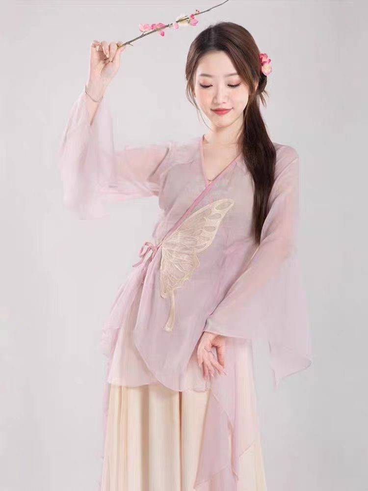 Classical dance service professional practice service national dance long chiffon yarn Chinese dance performance table acting test clothing clothing