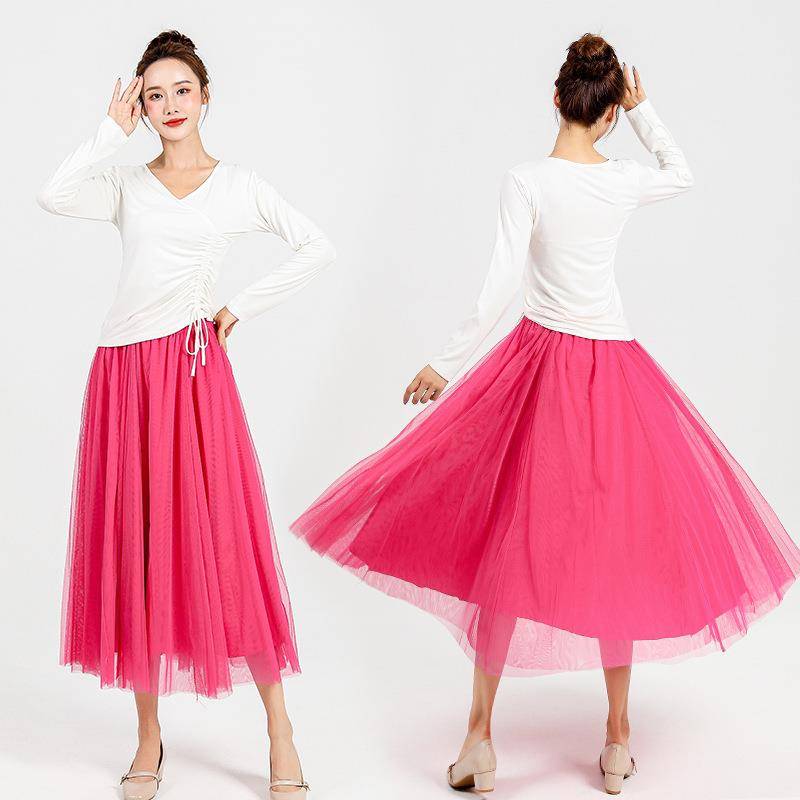 Square dance service new suit Modal classical big dressing skirt Yunshang national dance exercise performance service FT206B
