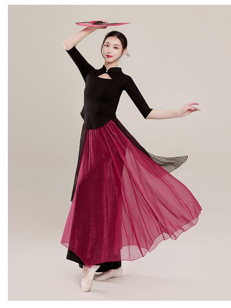 Classical dance clothing female body rhyme, elegant yarn Chinese dance nation practice service, ancient style fairy dance suit suit