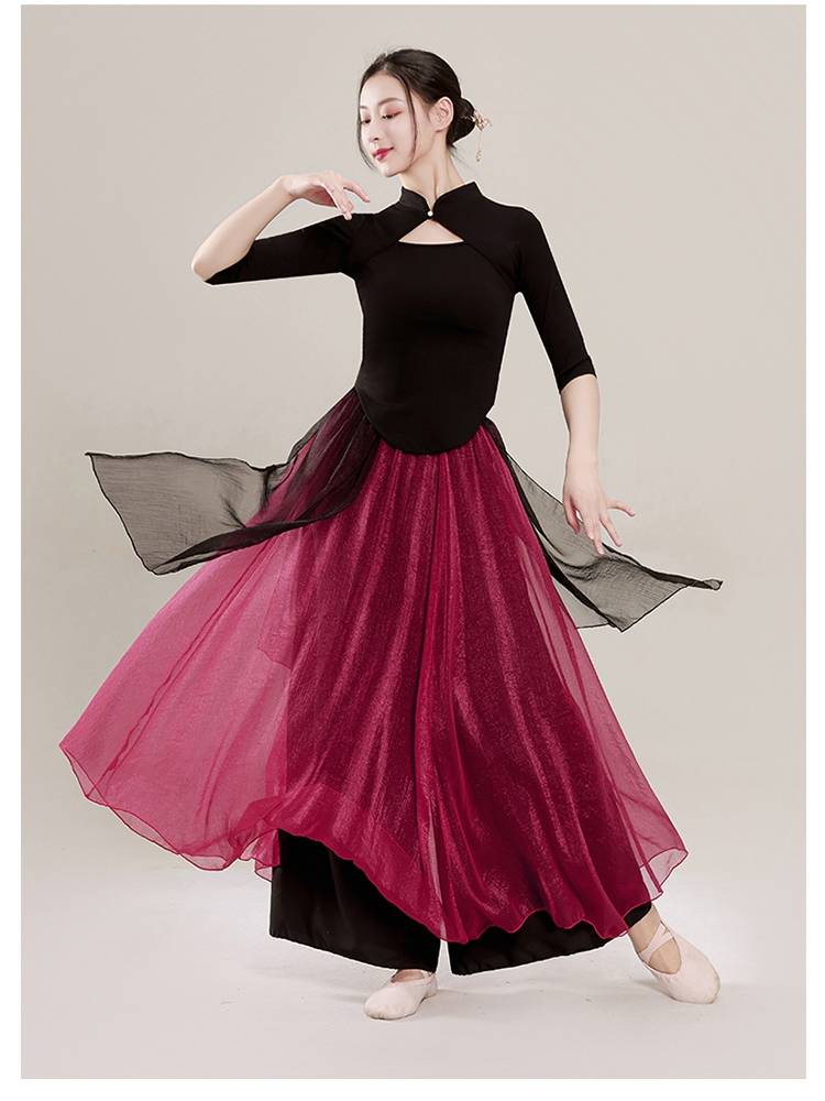 Classical dance clothing female body rhyme, elegant yarn Chinese dance nation practice service, ancient style fairy dance suit suit
