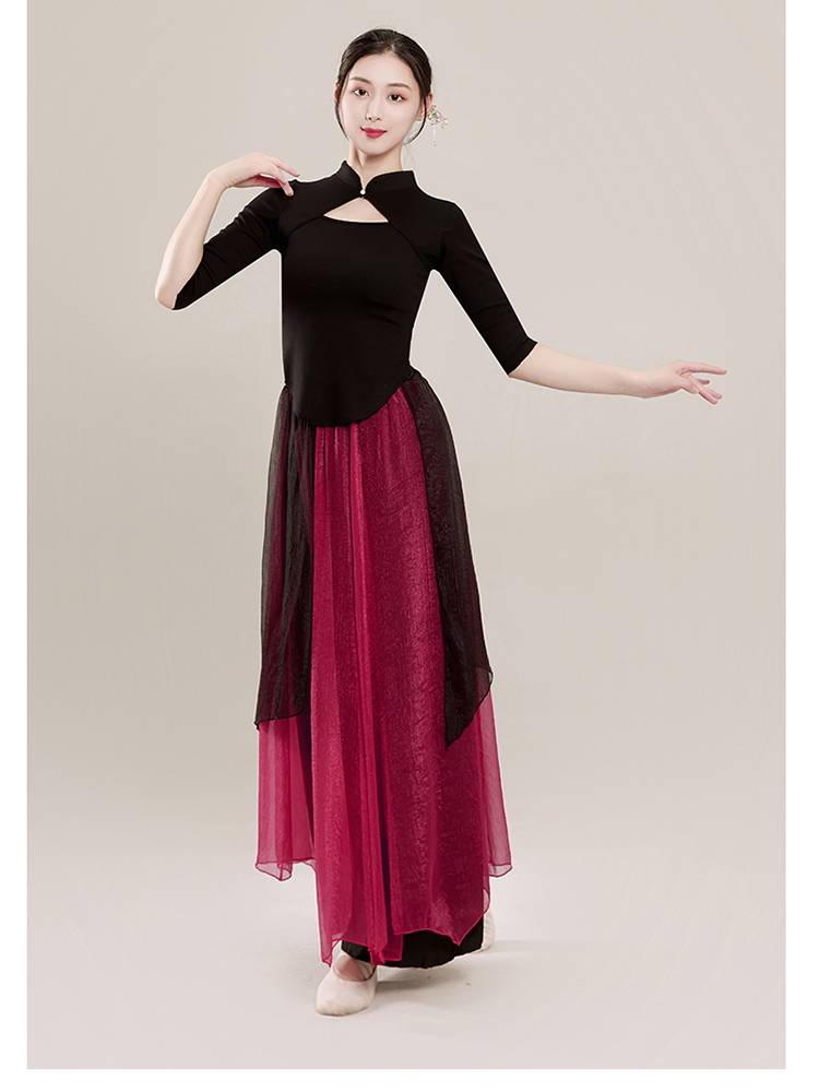Classical dance clothing female body rhyme, elegant yarn Chinese dance nation practice service, ancient style fairy dance suit suit