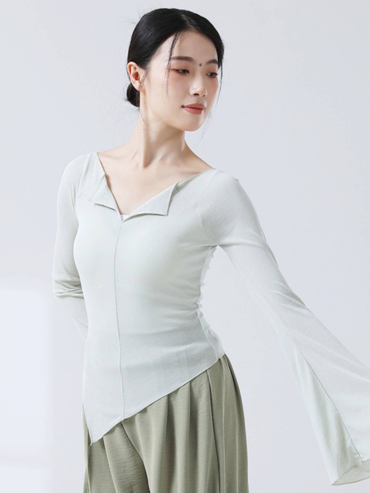Classical Dance Modern Dance Foundation Body Server Bottom Bar Historis Sleeve Sleeve Chinese National Style Dance Daily Practice Female Women