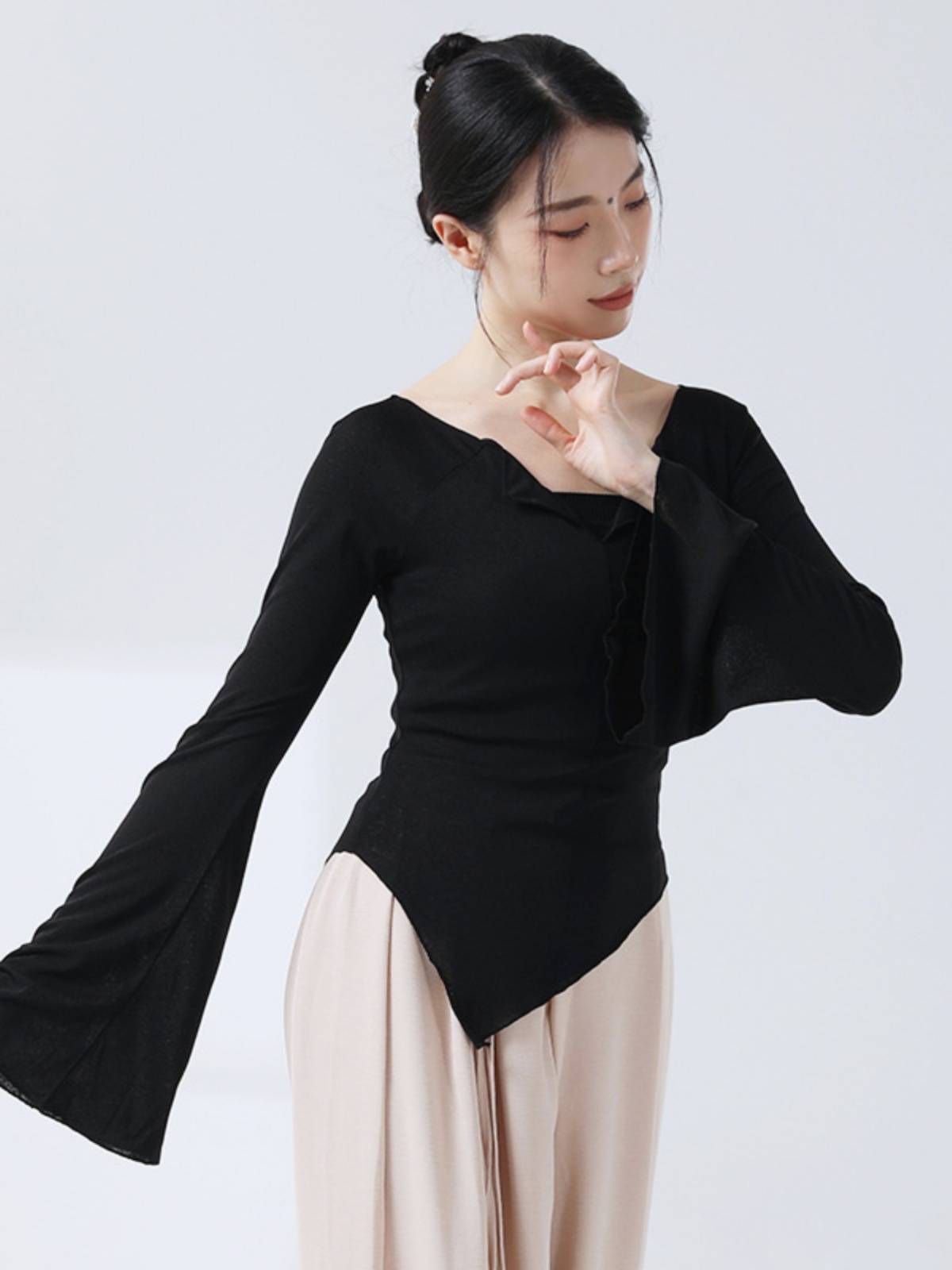Classical Dance Modern Dance Foundation Body Server Bottom Bar Historis Sleeve Sleeve Chinese National Style Dance Daily Practice Female Women