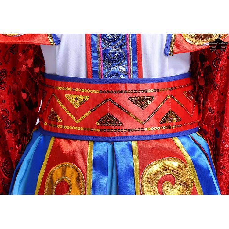 The new ethnic minority young children's Mongolian dance dance skirt kindergarten Kindergarten Mongolian service Liuyi table performance clothing girl
