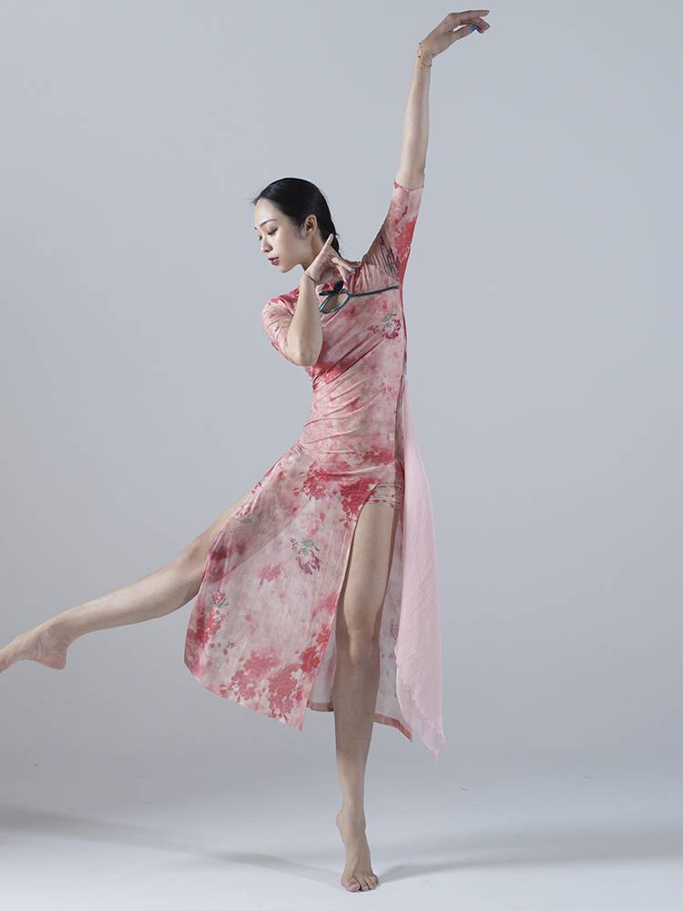 Classical Dance Moisturizing Cheongsam Dance Service Female Emotional Sexy and Sely Chinese Dance Skirt Skirt Jazz Performance Service
