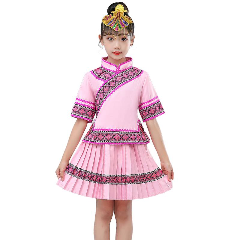 56 ethnic minority children's clothing 56 ethnic men and girls dance performance clothes Miao Zhuang Mongolian clothing