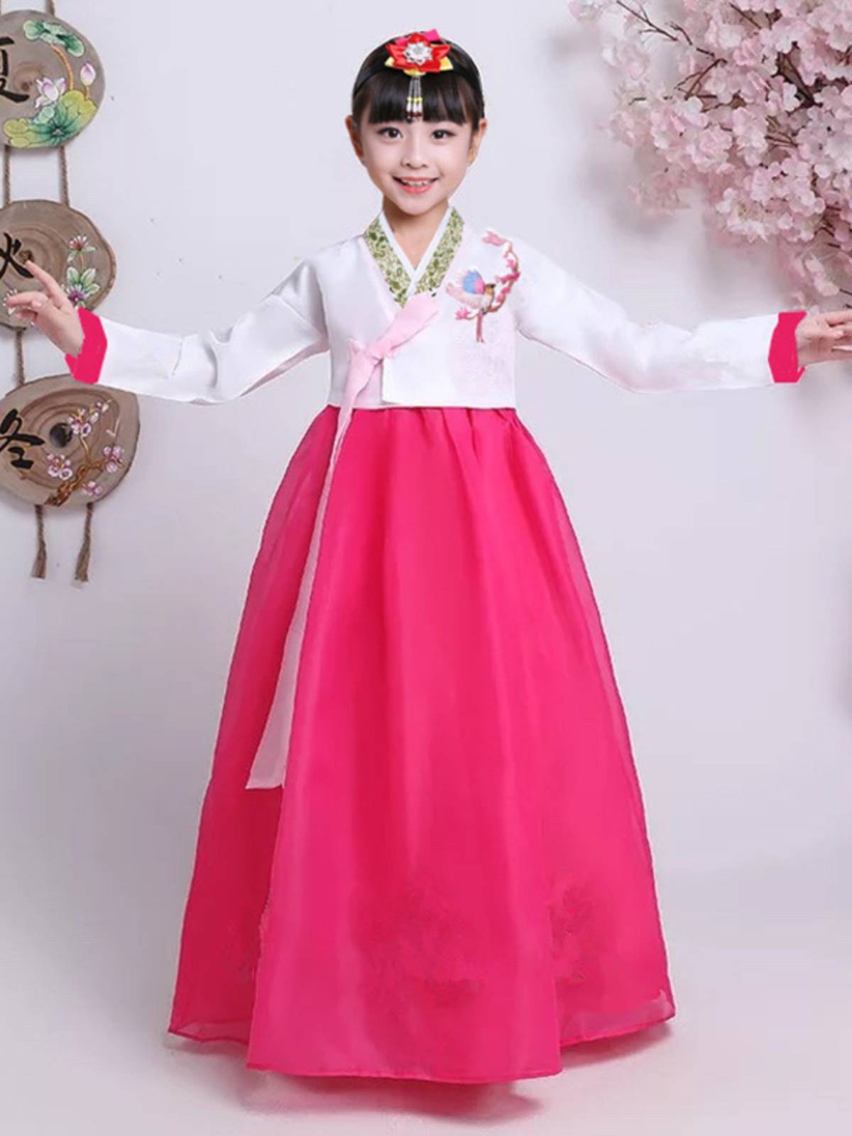 Children's Hanbok Korean children's baby Korean dance service men and girls' national sports meeting catwalk show court photography