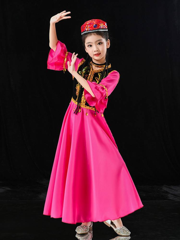 June Yi Performance Dreaming Skirt Unemy Dance Services Minority Clothing Children Xinjiang Dance Performance Service Girls