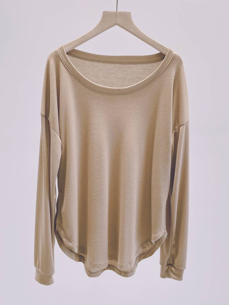 Loose modern dance exercise service service women's shirt Chinese dance classical dance base training clothes long -sleeved dance clothing yoga jersey