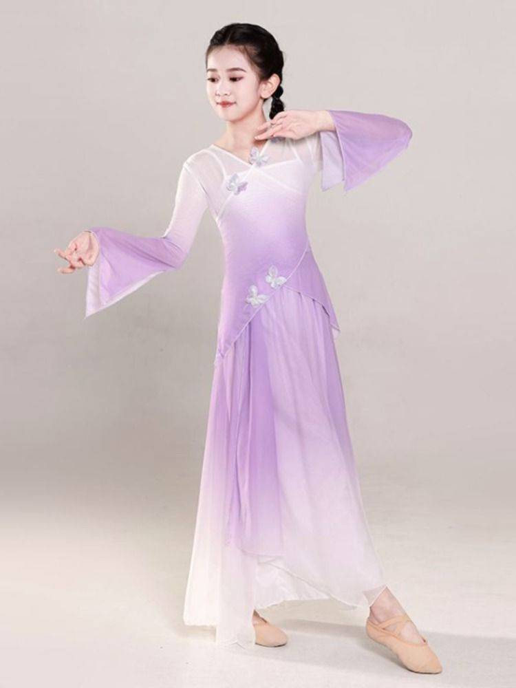 Children's classical dance service Chinese dance body rhyme training gauze girl ethnic dance grade performers performer butterfly