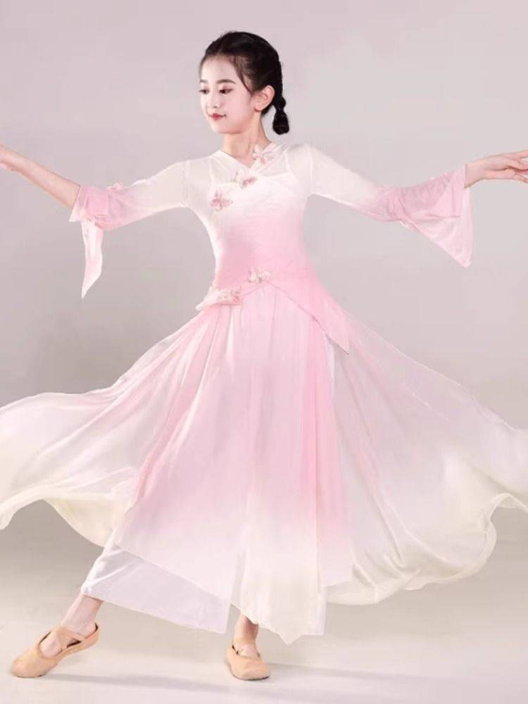 Children's classical dance service Chinese dance body rhyme training gauze girl ethnic dance grade performers performer butterfly