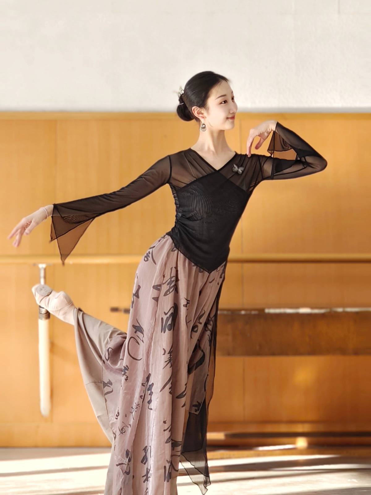 Classical Dance Body Rhyme Butterfly Dress Class Server Test Discipline Chinese Style Ethnic Dance Clothing Female Slims