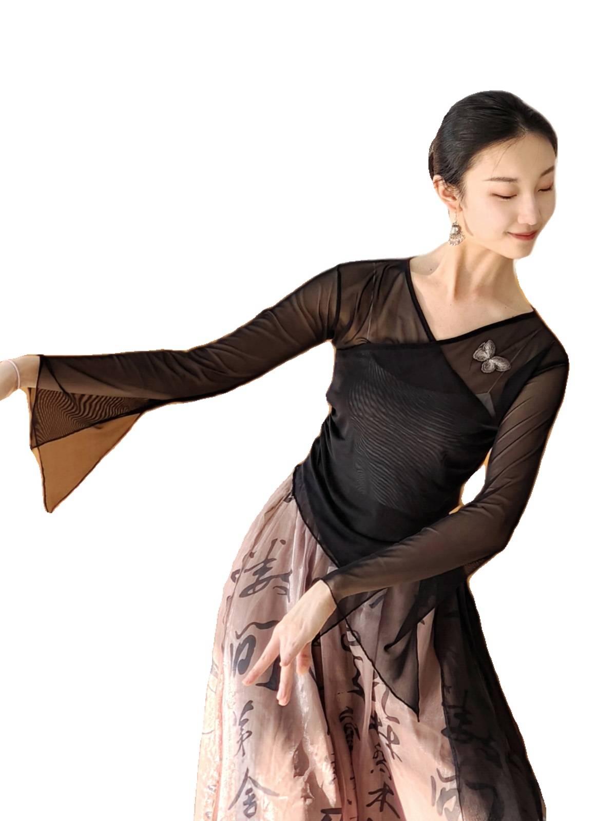 Classical Dance Body Rhyme Butterfly Dress Class Server Test Discipline Chinese Style Ethnic Dance Clothing Female Slims
