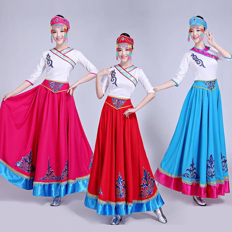 Plaza Dance Spring Tibetan Mongolian Dance Boilet Skirt Skirt National Dance Store