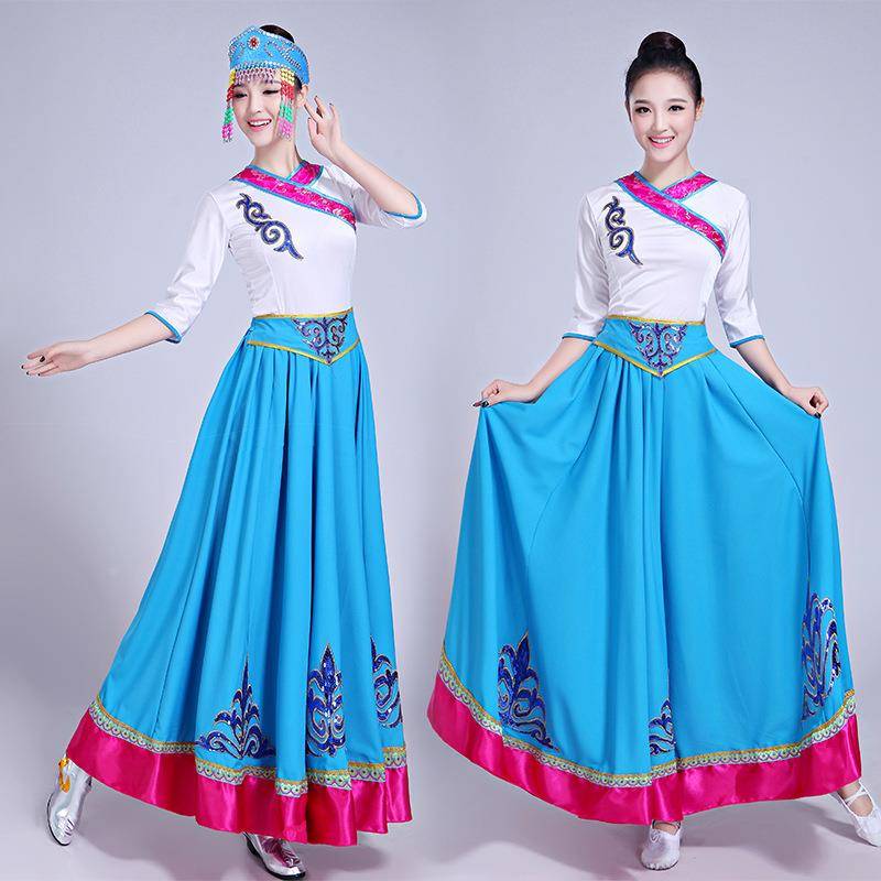 Plaza Dance Spring Tibetan Mongolian Dance Boilet Skirt Skirt National Dance Store