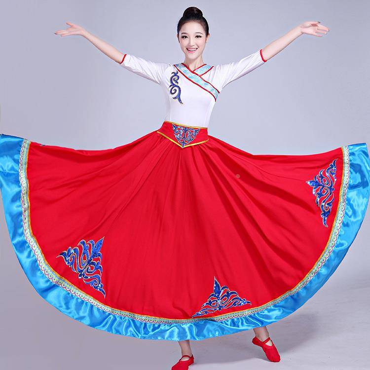 Plaza Dance Spring Tibetan Mongolian Dance Boilet Skirt Skirt National Dance Store