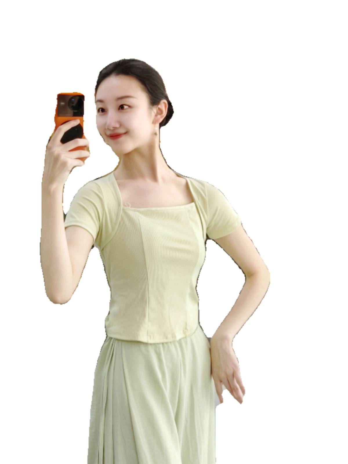 Short -sleeved classical dance exercise Chinese dance service dance -shaped dress dance top female new spring and summer modern dance