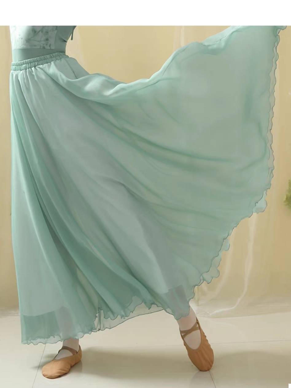 Ballet dance exercise women's gymnastics national performance dance art test shaped skirt classical dance 720 degrees half body
